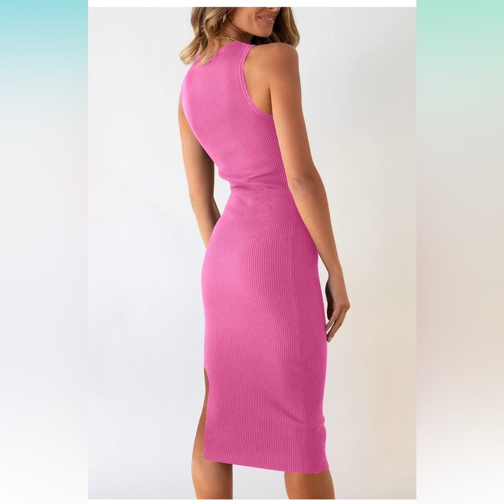 Hot Pink Cutout Bodycon Dress